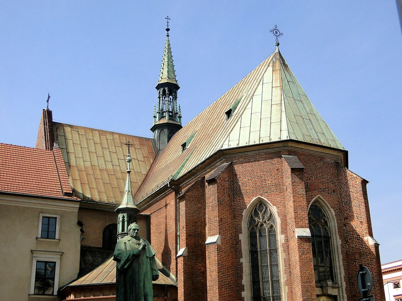 Exterior of the Franciscan Basilica in Krakow