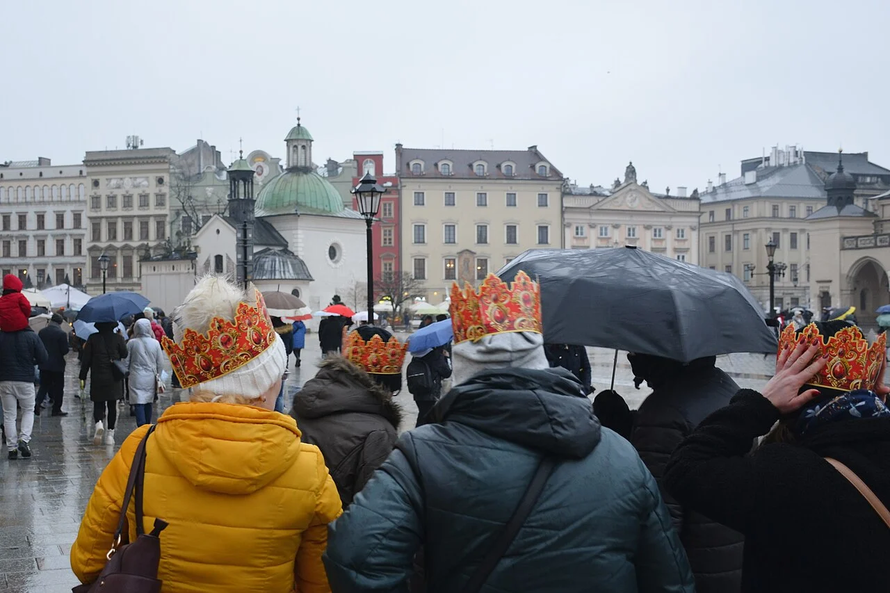 Main Market Square in Krakow on 6 January 2024